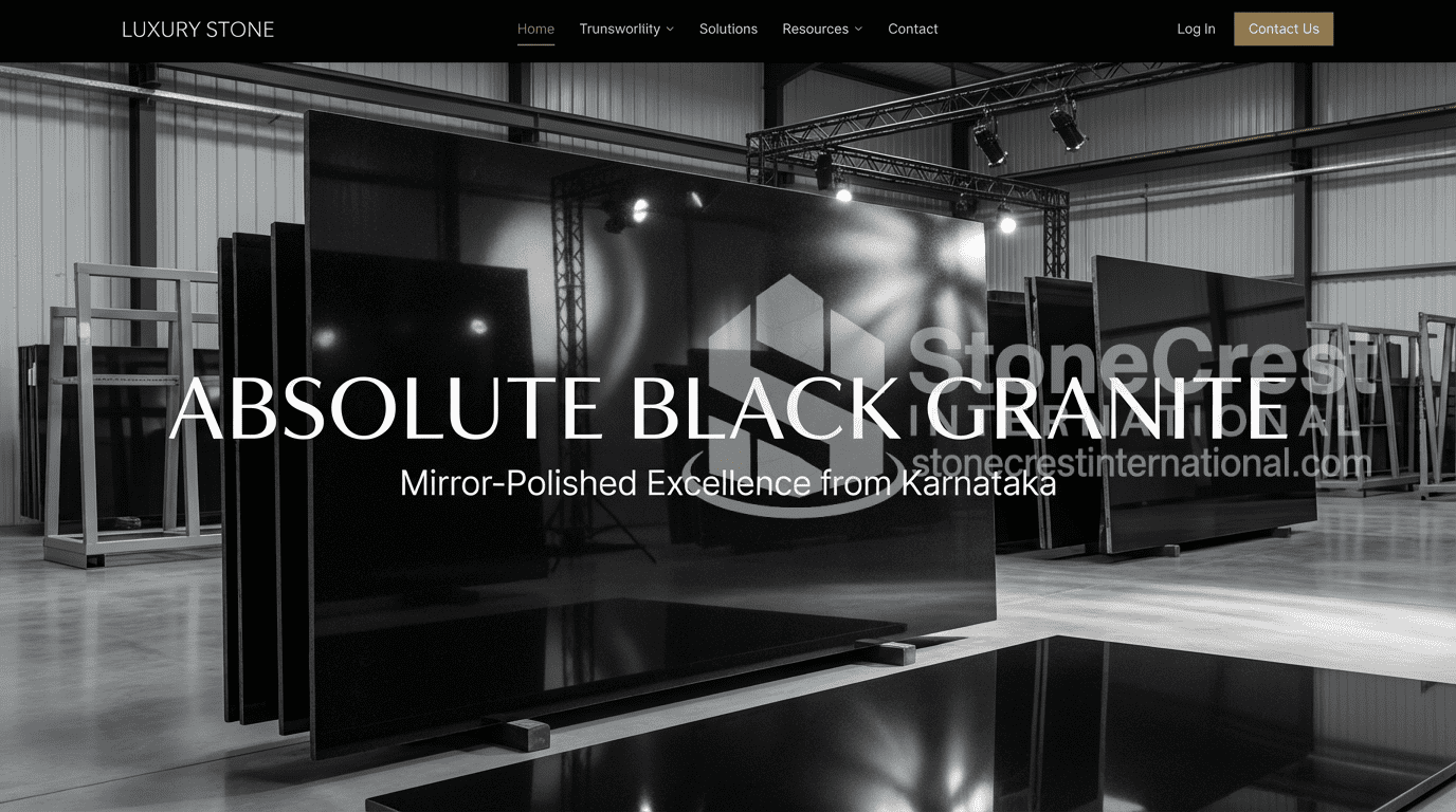 Absolute Black and Jet Black Granite Polished Slabs