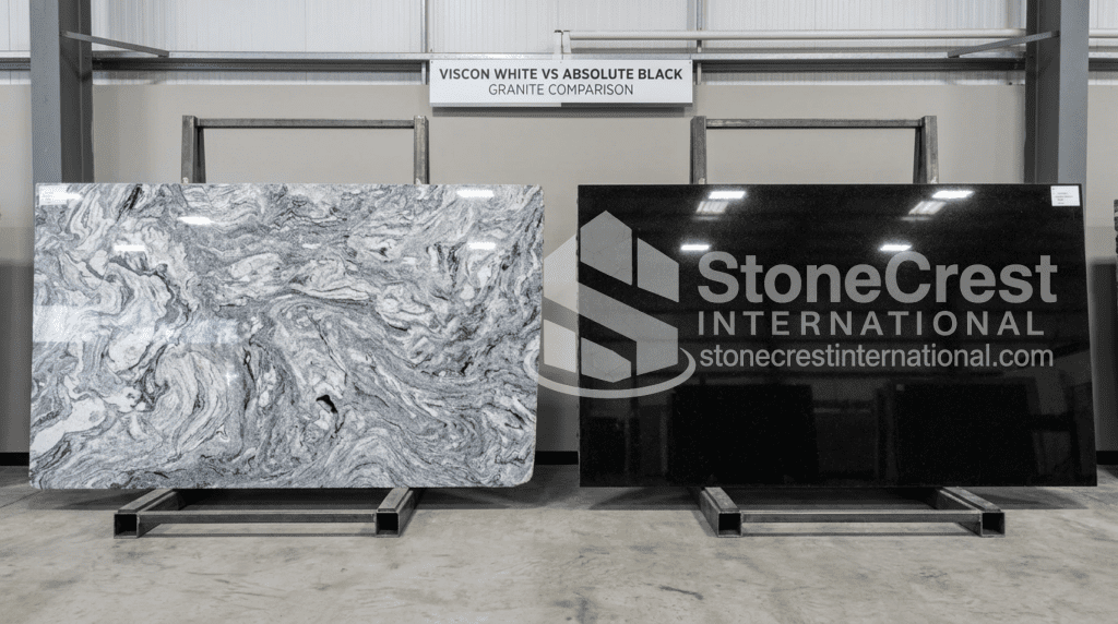 Comparision_Viscount_White_Vs_Absolute_Black_StoneCrest